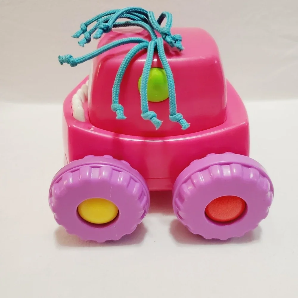 Fisher Price Press N Go Pink Monster Truck Toddler Push and Go Toy Car DRG13